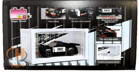 Klocki konstrukcyjne LEGO WARSZTAT SAMOCHODOWY POLICJA + KONTENER TRANSPORTOWY