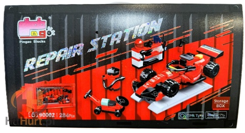 Klocki konstrukcyjne LEGO WARSZTAT SAMOCHODOWY F1 + KONTENER TRANSPORTOWY