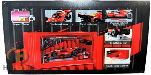 Klocki konstrukcyjne LEGO WARSZTAT SAMOCHODOWY F1 + KONTENER TRANSPORTOWY