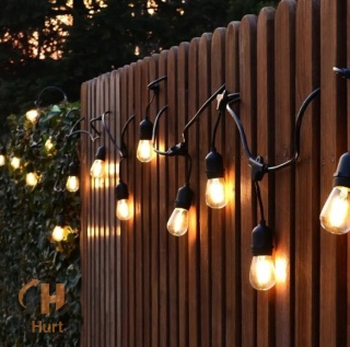 Lampki LED - Girlanda Ogrodowa Świetlna 20m + 20 x Żarówka LED + Gruby Kabel + Wodoszczelna + Najlepsza Jakość